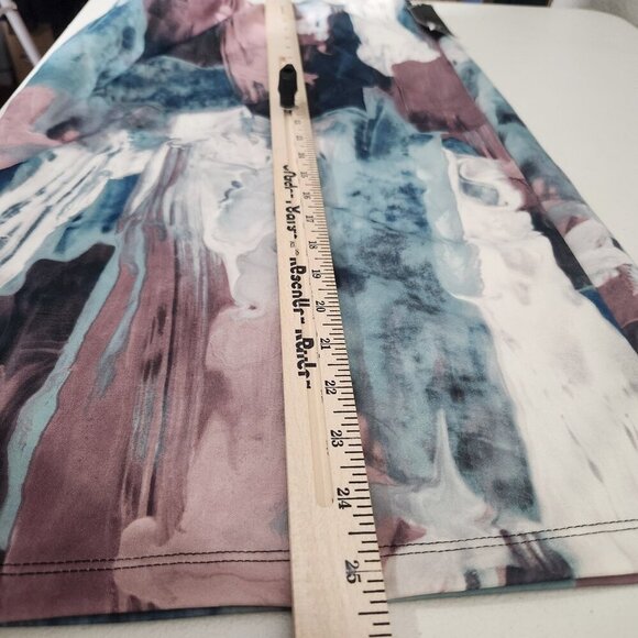 Mossimo Skirt Womens XS Pink Blue White Abstract Midi Stretch Bodycon NWT Modern - Picture 11 of 16